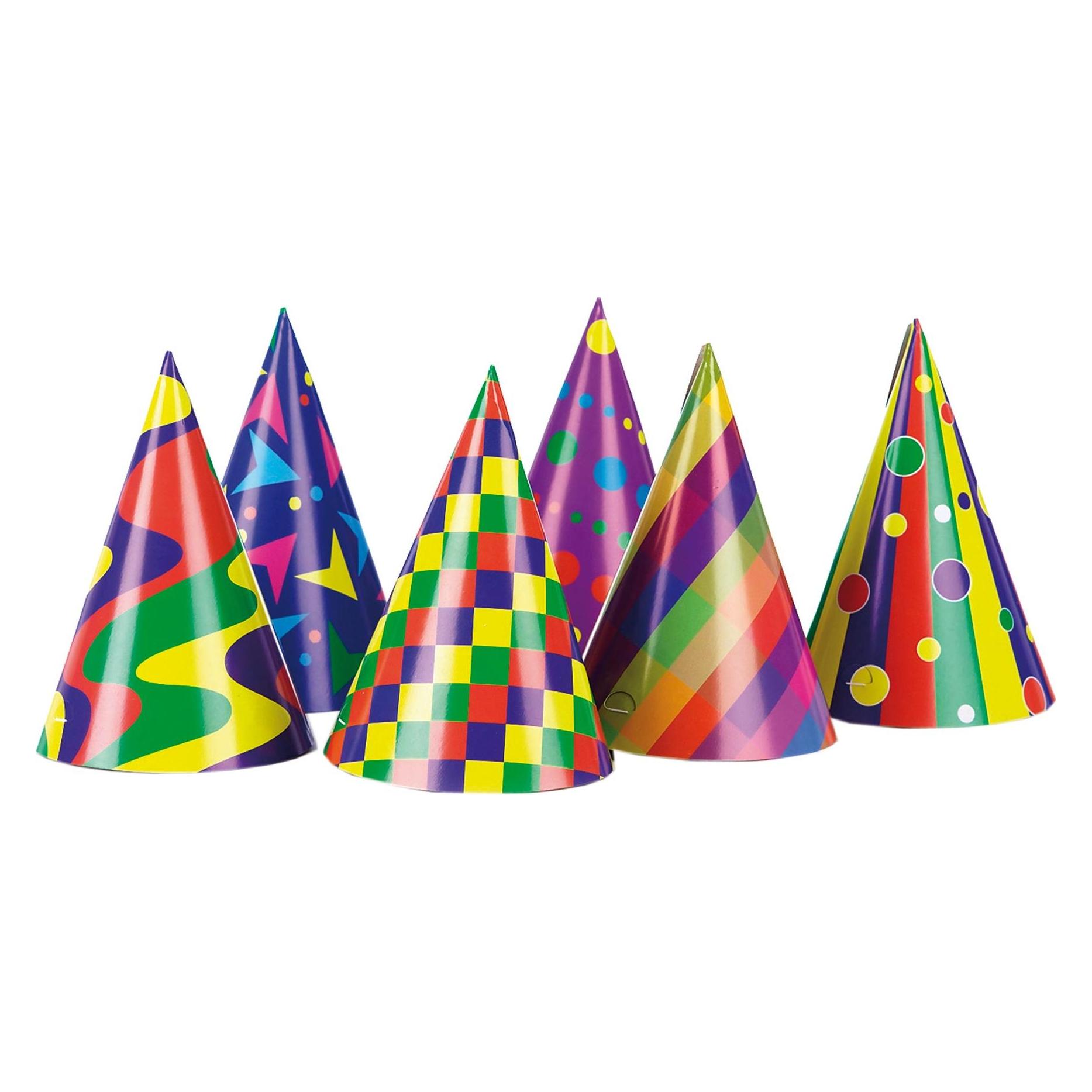 Tib Partyhut 6ST sort. (6 Stk.) (15405)