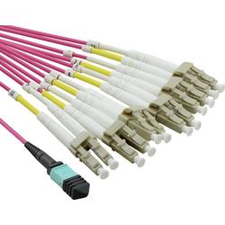 VALUE MPO-Fanout-Kabel 50/125µm OM4, MPO/12x LC, violett, 2 m 21.99.1100