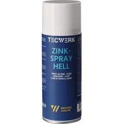 TECWERK Zinkspray hell 400 ml weißAluminium Spraydose bis +250 °C überlackierbar
