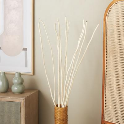 ARCILLA ELEMENTAL Beige Dried Plant Tall Wavy Stick Home Decor Natural Foliage