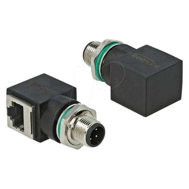 Delock Winkeladapter M12 (Netzwerk Kupplung) (66313)