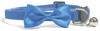 Uplift Essentials Adjustable Bow Bell Cat Collar Necklace blue