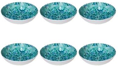 "Abode Homewares Côte D'Azur NewWave Melamine Bowl - Teal - 8.1"" - Set of 6"