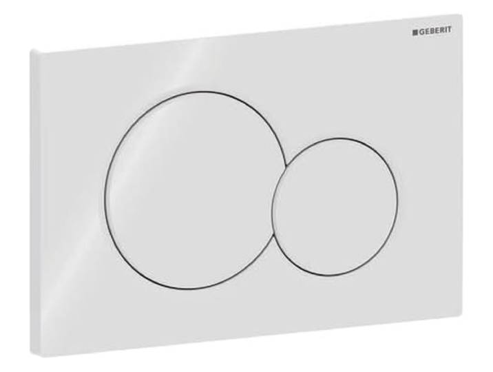 Plaque de commande Geberit Sigma01 Plaque de commande pour rinçage à 2 quantités (Samba nouveau)\, 115.770.11.5\, Couleur: blanc