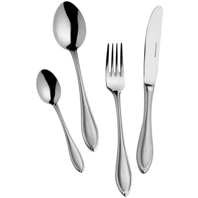 Besteck-Set MULEX "Boston", silber (edelstahlfarben), 60 Stk., Edelstahl 18/0, Essbesteck-Sets, spülmaschinengeeignet