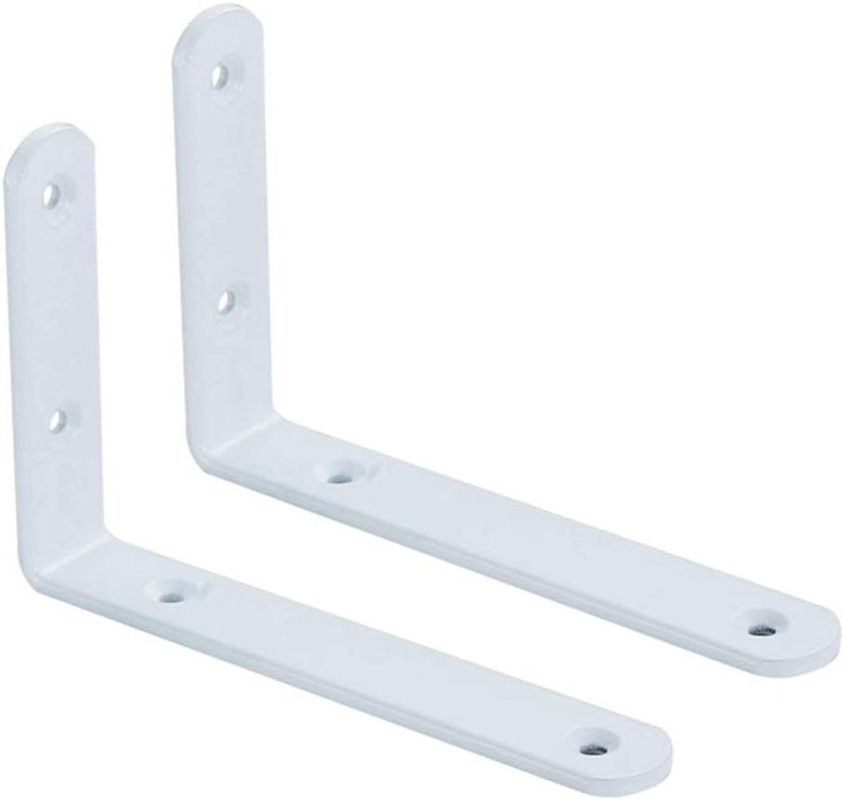Wit Plankbeugel Set Haakse Steun voor het Bevestigen van Planken - 20 x 25 cm