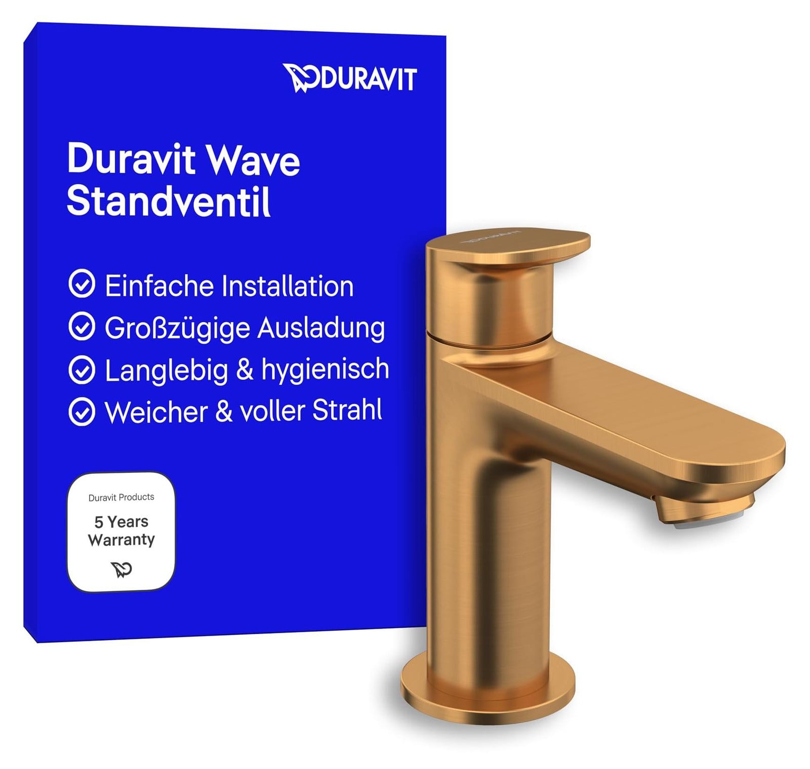 Duravit Wave staand toilet geborsteld