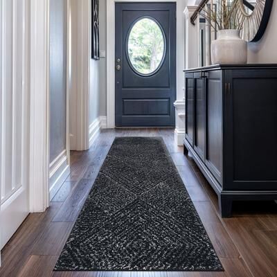World Rug Gallery Minimal Stripe Geometric Shag Area Rug