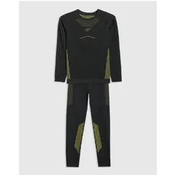 4F, Jungen, Funktionsunterhose, nahtloses Unterwäsche-Set für Jungen (128, 134), Schwarz