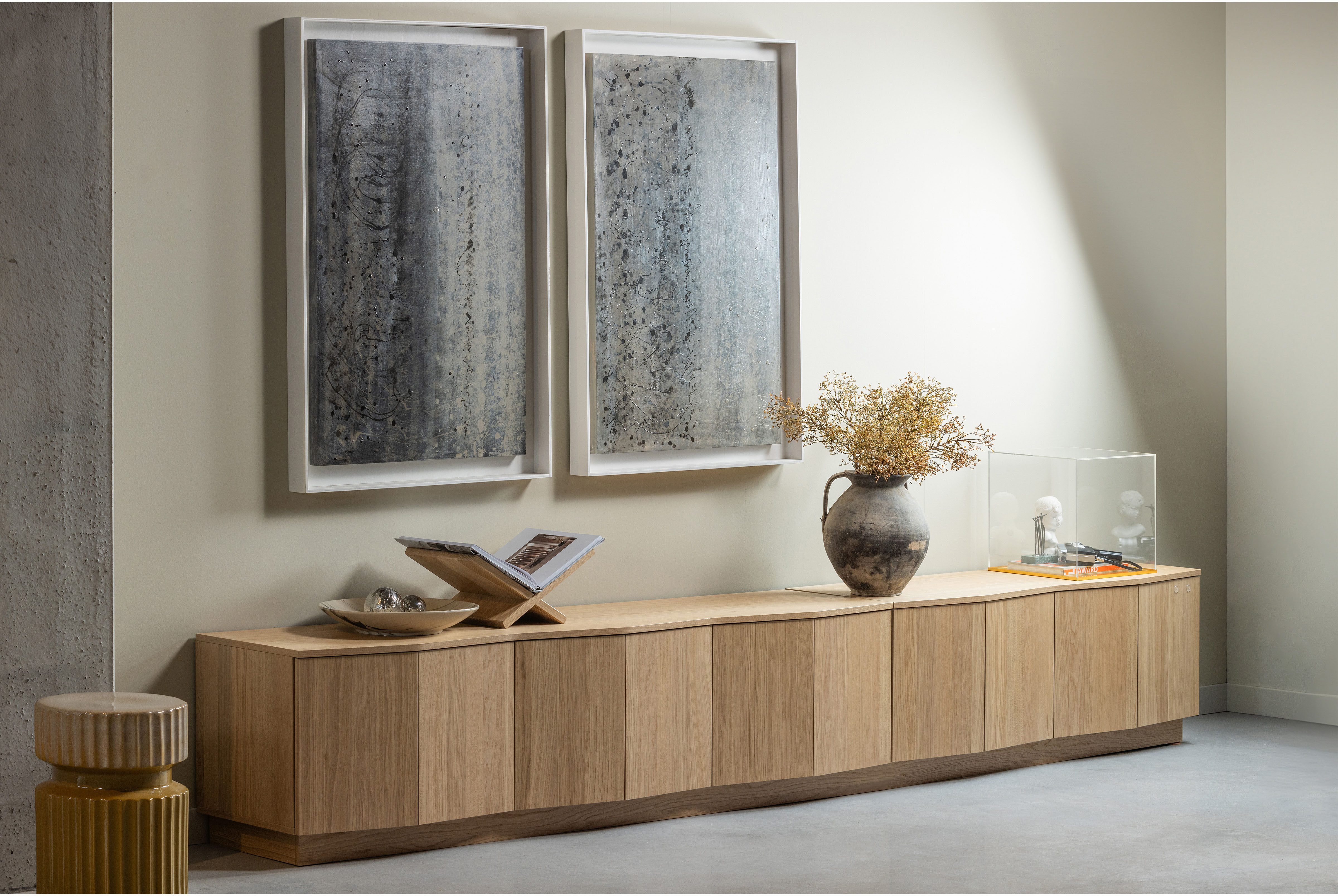 Lowboard WOOOD "WOOOD ZUMA TV-MÖBEL", braun (naturel mat), B:200cm H:52cm T:45cm, FSC-zertifiziertes teilmassives Holz, Sideboards, Lowboard, Zuma TV-Kommode Eiche bietet Stil, Stauraum und einzigartiges Design naturel mat B/H/T: 200cm x 52cm x 45cm, Eich