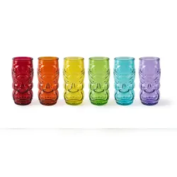 Excelsa Set Von 6 Wasserglas Tiki Glas 55 Cl Bunt