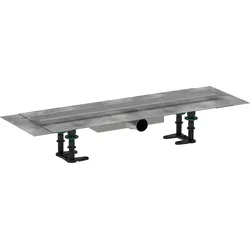hansgrohe RainDrain Compact Komplettset Duschrinne 600, für flache Installation, Edelstahl gebürtstet, 56162800