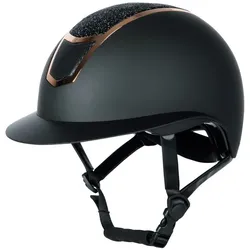 Harrys Horse Reithelm Mont Blanc sparkle schwarz-roségold mit Glitzer, Größe: S/53-55 cm