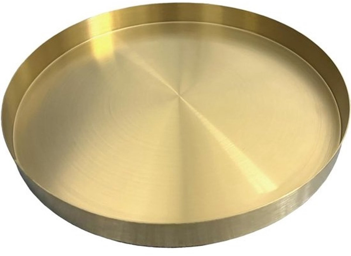 Metalen Kaarsenhouder Decoratief Dienblad Goud 30 cm