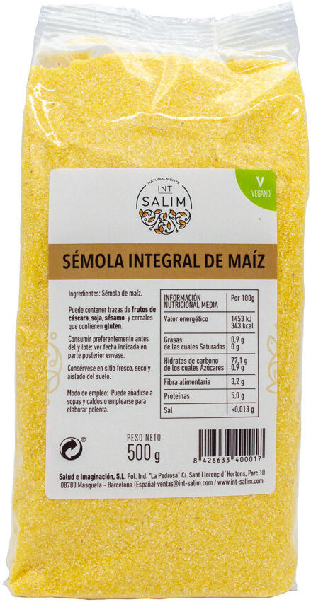 INT-SALIM Ganze Maisgrütze 500 Gr 500 ml