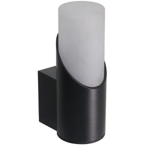 Luxula Wandleuchte LX700200, aus Aluminium, für außen (IP44), 230 V, schwarz, mit GU10-Fassung