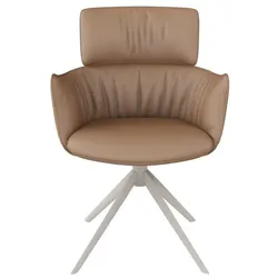 2er-Set [de]sign & more Stuhl Tema Leder Braun