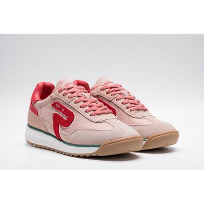 Keilsneaker REPLAY, Damen, Gr. 37, Synthetik, rosa (rosa kombiniert), Leder, Lederimitat, Textil, kontrastfarbene Details, Schuhe, Trend-Sneaker, Halbschuh, Schnürschuh mit Profilsohle