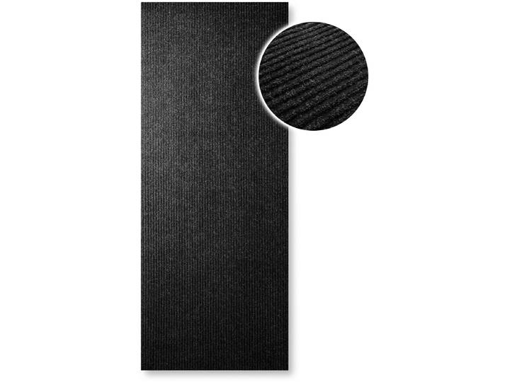 Teppich WECON HOME Buhai , schwarz, B:80cm H:3mm L:600cm, Polyester, Teppiche, Teppich, ultraflacher Schmutzfangläufer, rutschfest, waschbar, wetterfest