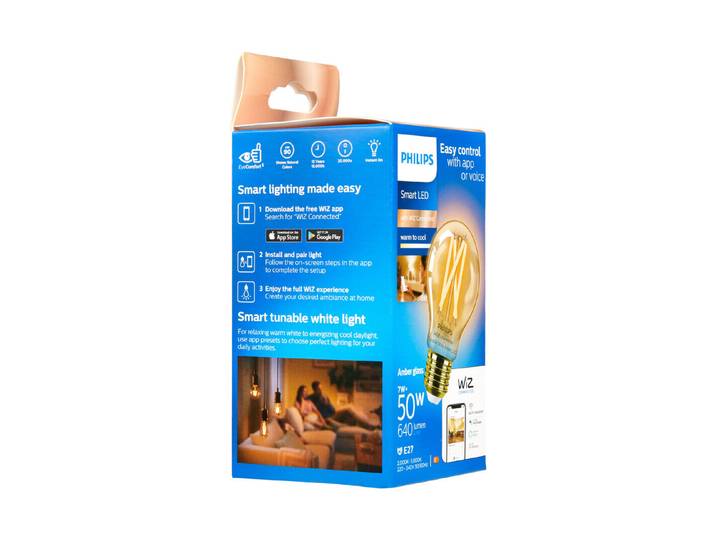 Philips Smart-LED E27 Filament-Leuchtmittel Amber 7 W
