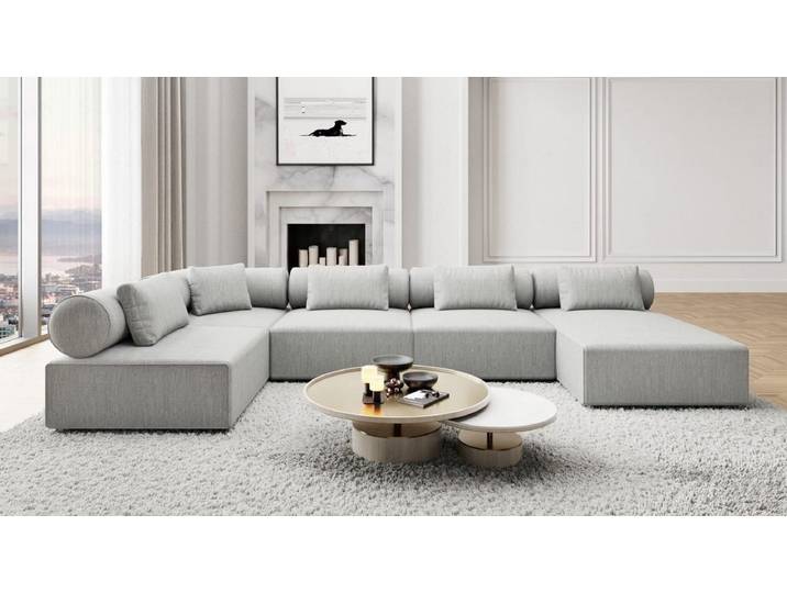 Couchlandschaft Laguardia U-Form in Stoff
