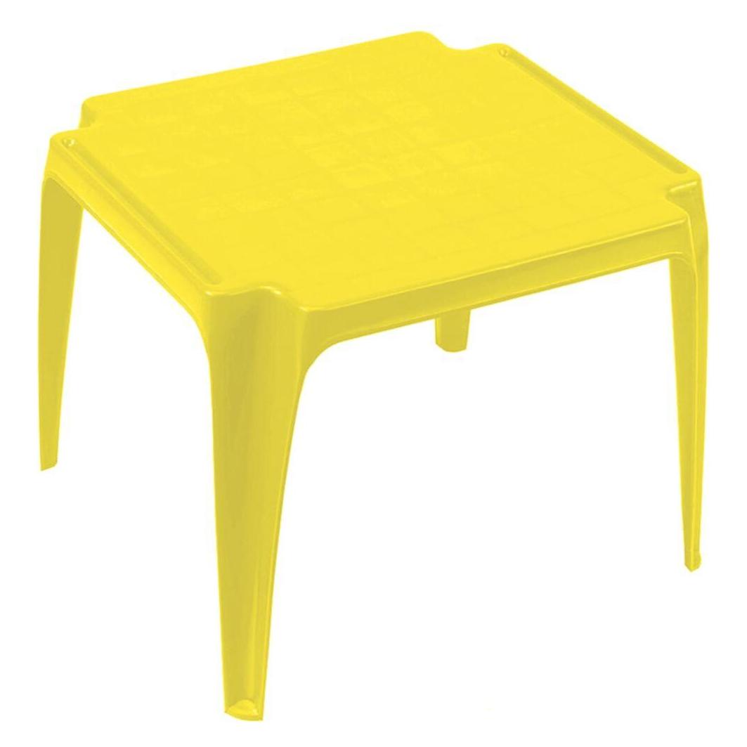 ProGarden Kinder-Stapeltisch gelb 50 x 50 cm Vollkunststoff, Monoblock, stapelbar (Kindertisch) (BAL540GI)
