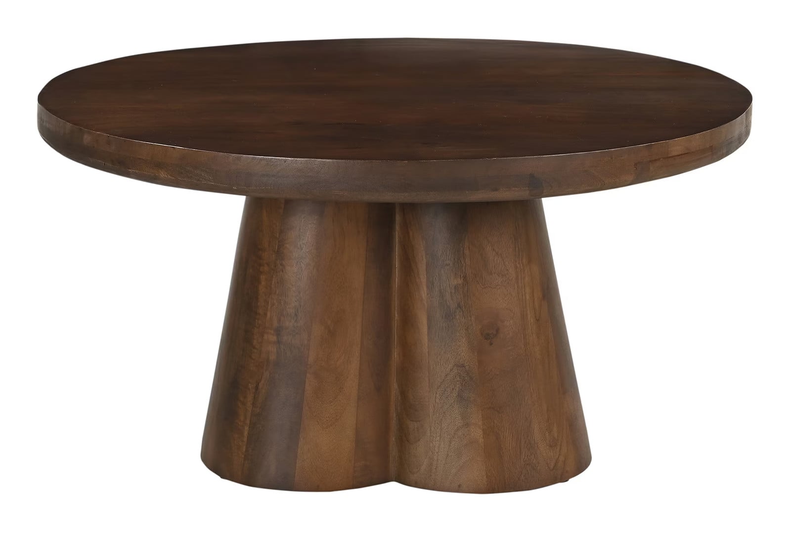 Artistiq Living Effrey Ronde Salontafel van Mangohout, Bruin, Diameter: 80 cm, Hoogte: 40 cm