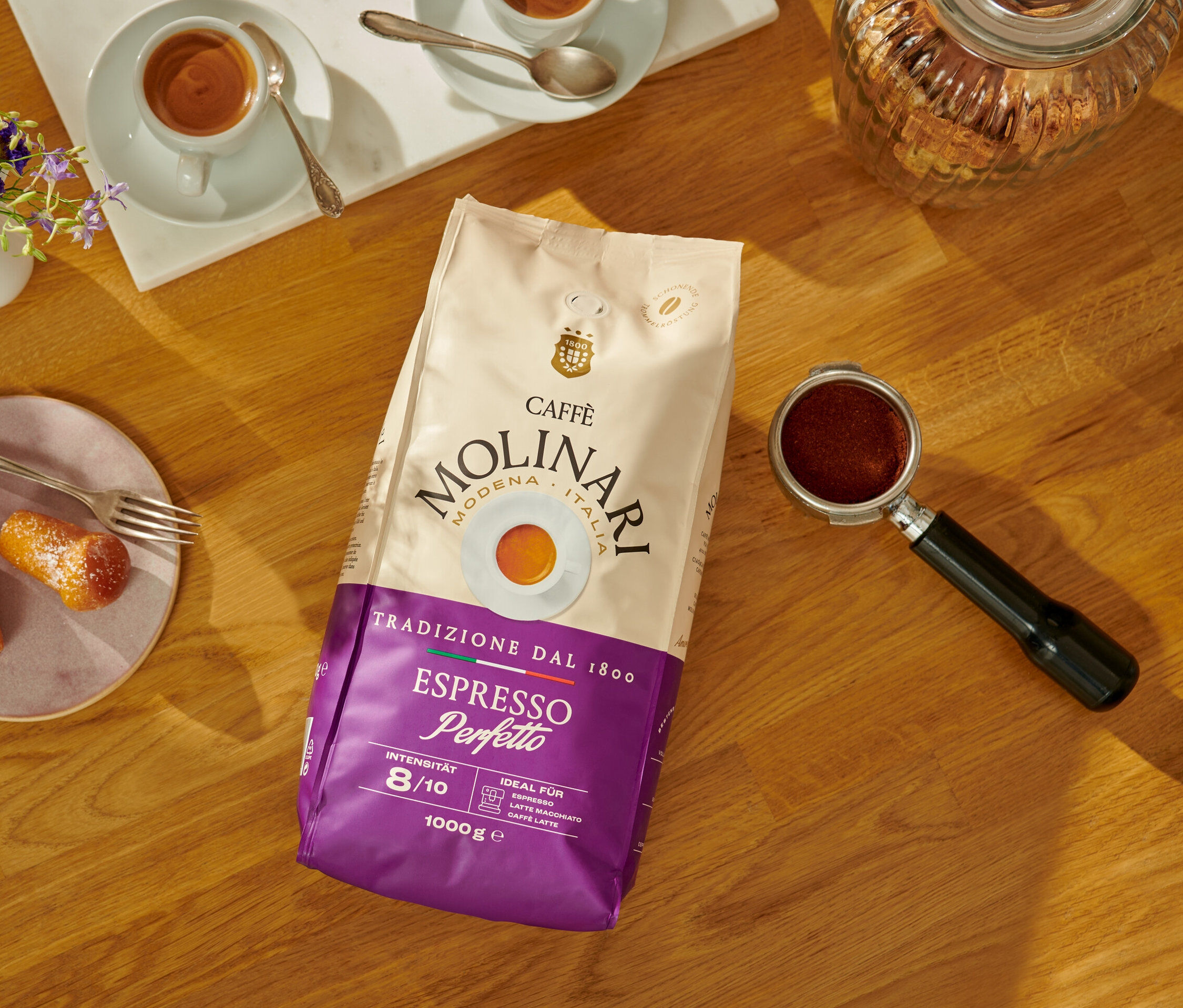Caffè Molinari Espresso Perfetto - 1 kg Ganze Bohne - Intensität: 8/10
