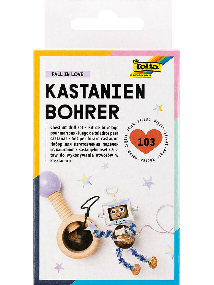 folia PAPER Kastanienbohrer aus Holz in Bunt - onesize