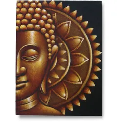 Gold Half Buddha Mandala 60x80cm