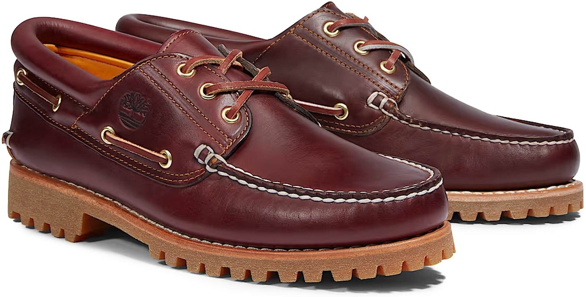 Timberland® Authentic 3-Eye Lug Handsewn Boat Shoe – Burgundy – Size 7.5