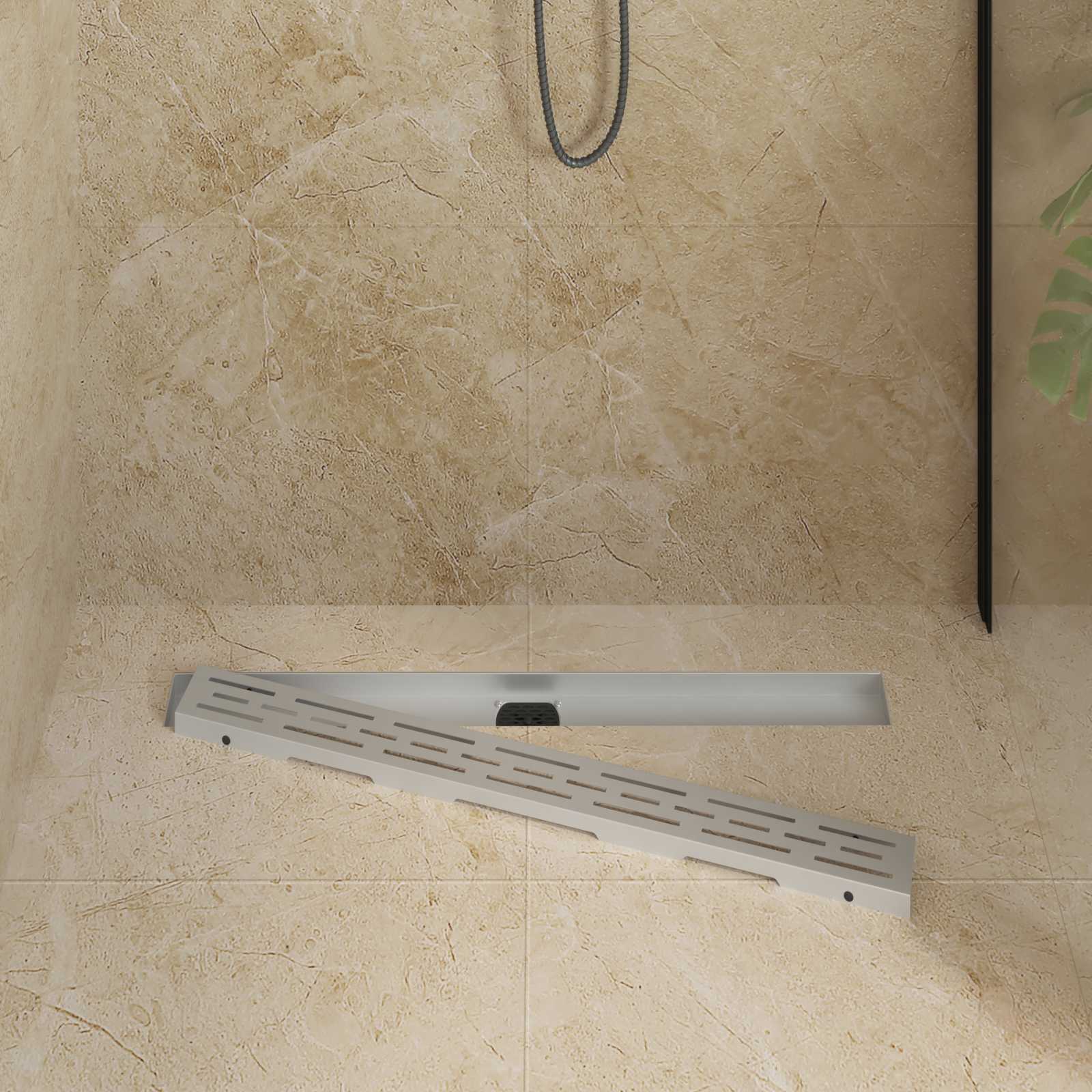 vidaXL Drain de douche au design linéaire avec siphon à 360° 80 cm