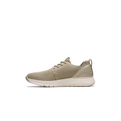 Sneaker CLARKS "Motion Trek", Herren, Gr. 42,5, beige, Kunstfaser, Schuhe Sneaker, mit stoßabsorbierender und dynamischer Sohle