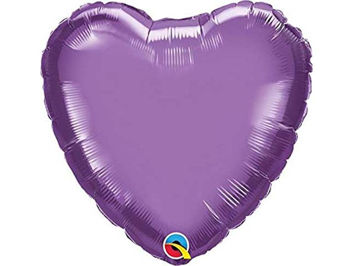Folat - Folieballon Hart Paars Chroom - 45cm