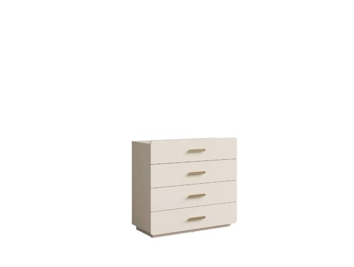 Kommode HOME AFFAIRE CLAREI Sideboard mit 4 Schubladen, Masse B/H/T: 100/92/44 cm , beige (creme), B:99,4cm H:92,4cm T:44cm, Melamin, Sideboards, Kommode, Schubkastenkommode mit goldenen Kunststoffgriffe, viel Stauraum