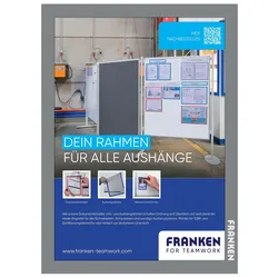 FRANKEN Magnetrahmen selbstklebend PRO A4 silber