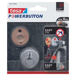 tesa Handtuchhaken Powerbutton Universal Medium chrom