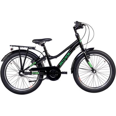 Kinderfahrrad S’COOL "S'COOL troX" Gr. 29, schwarz (schwarz, neon gelb), Fahrräder, Kinder, 29cm, 20 Zoll (50,80cm)