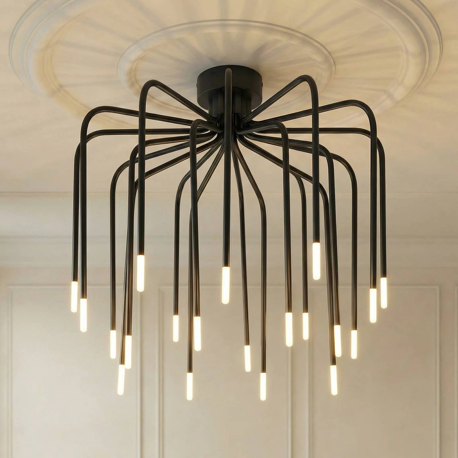 Lucande Ariadne Plafondlamp - Zwart - Modern - Dimbaar - LED