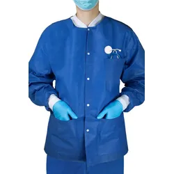 Medi-Inn Wärmejacken für OP, Station und Pflege, Langarm, blau M / 5 x 10 = 50 Stück