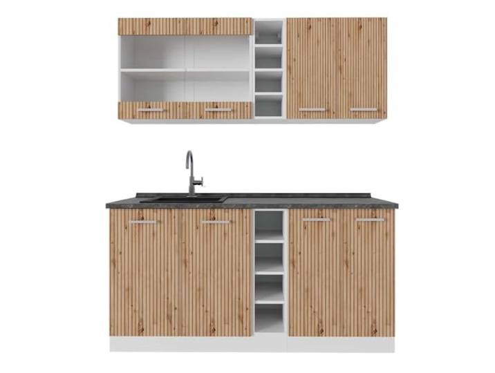 Vicco Singleküche R-Line, Artisan Eiche/Weiß, 160 cm