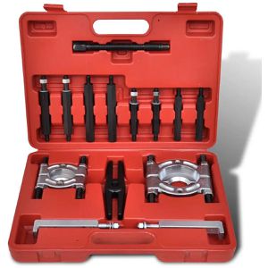 vidaXL Lagerabzieher 210216, 14-teilig, für Außenlager mit Trennmesser, Spannweite 30-75mm