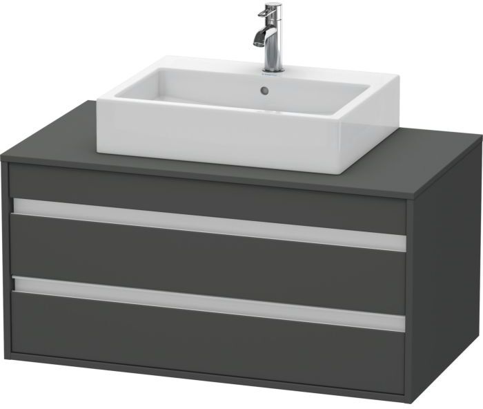 Duravit Ketho Waschtisch Unterschrank KT665504949 100x49,6x55cm, Graphit Matt, wandhängend