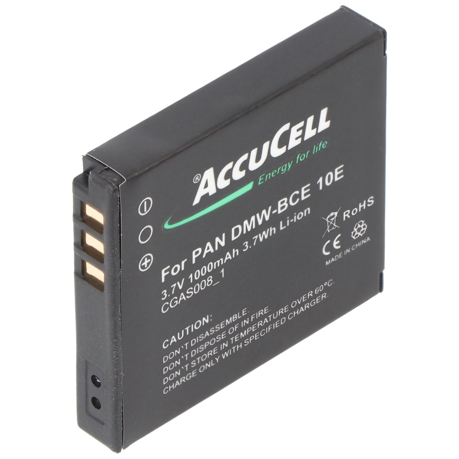 AccuCell DMW-BCE10 Accu voor Panasonic VW-VBJ10 CGA-S008 SDR-S10