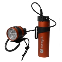 Nanight - Sidemount Tauchlampe Tech 2 mit Ladeanschluss - 135cm Kabel - Farbe: Rot