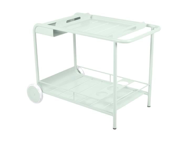 Beistelltisch/Rollende Bar, Aluminium, 49×67 cm, Wetterbeständig, Modern, Fermob LUXEMBOURG