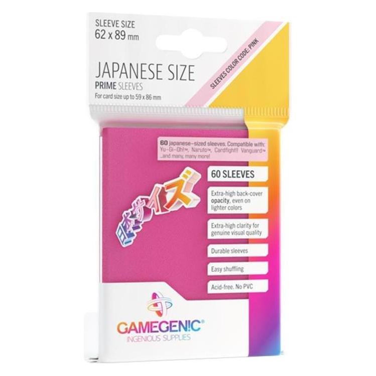 Gamegenic GGS10125ML - PRIME Hüllen in japanischer Grösse, pink (60 Hüllen) (GGS10125ML)
