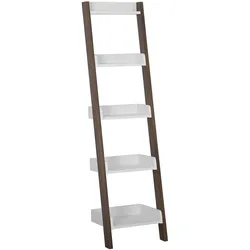BÜCHERREGAL 5 Fächer Braun/Weiß Mobile Duo