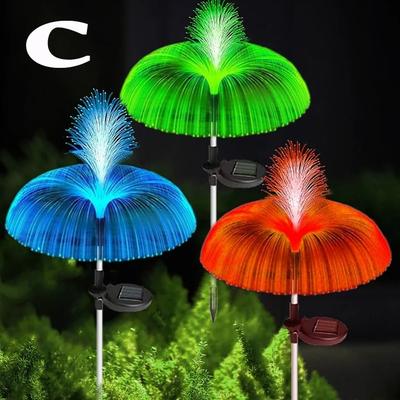 Uplift Picks Color Changing Solar Jellyfish Garden Lights Waterproof LED Pathway Lawn Decor c 4 Pcs