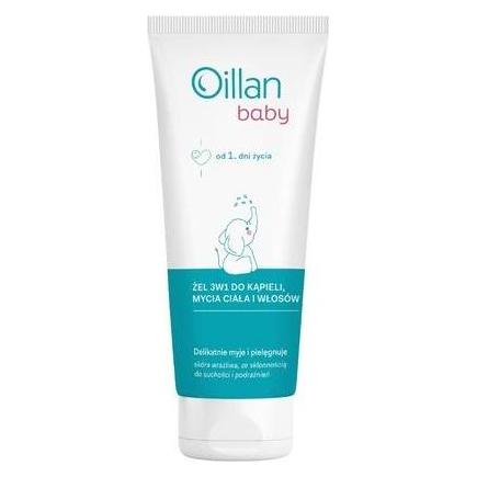 Oceanic Oillan Baby 3 In 1 Gel For Bathing And Washing Body And Hair From Day 1, 100 Ml (57343663)
